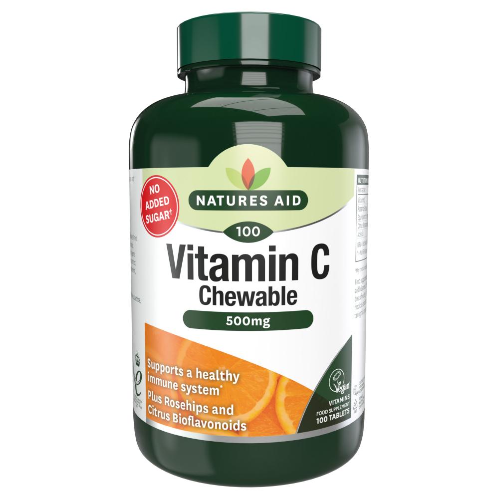 Natures Aid Vitamin C Chewable 500mg