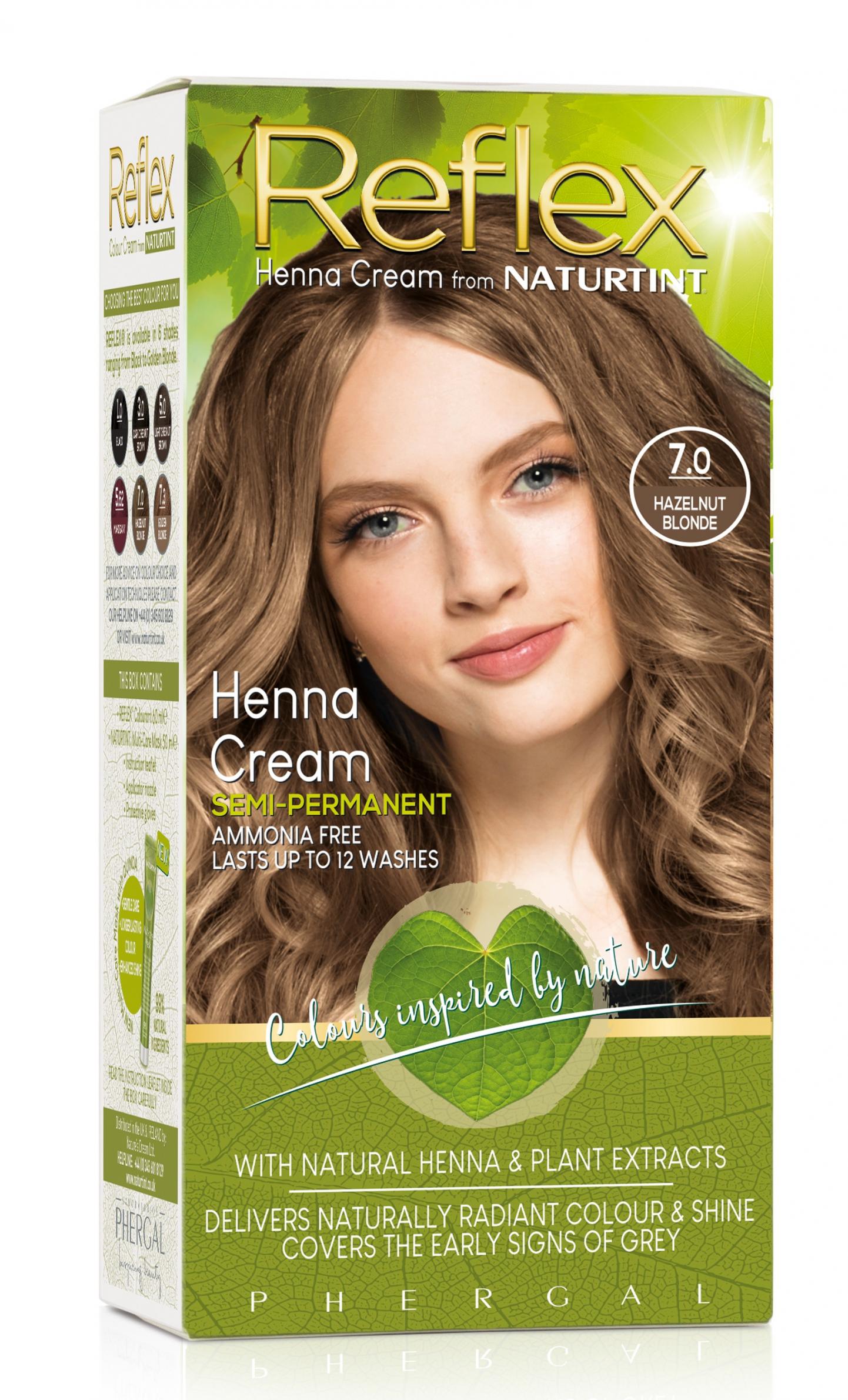 Naturtint Reflex Henna Cream Semi-Permanent 7.0 Hazelnut Blonde