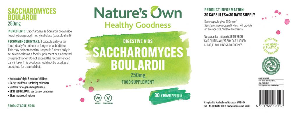 Nature's Own Saccharomyces Boulardii 250mg 30's