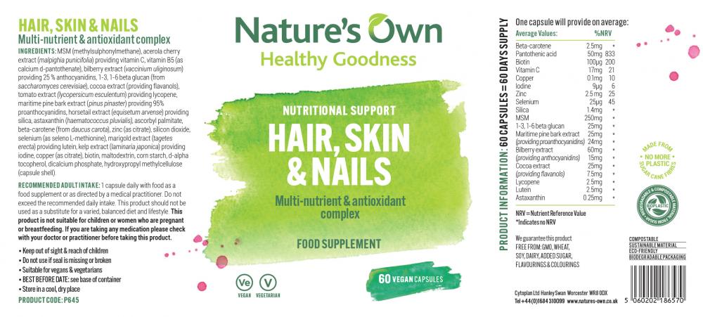 Nature's Own Hair, Skin & Nails 60's