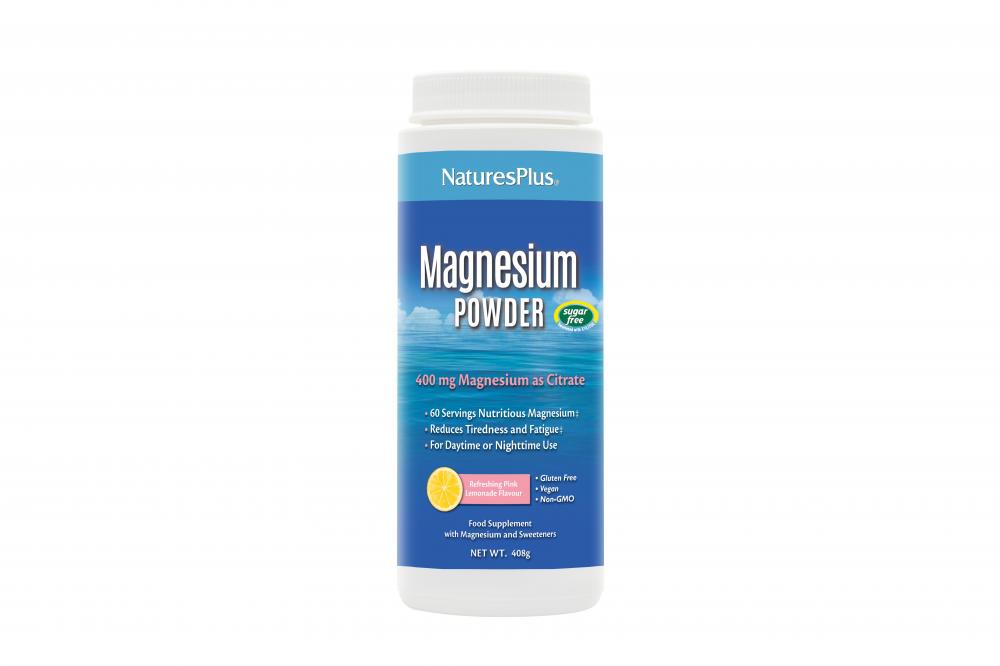 Nature's Plus Magnesium Powder Pink Lemonade 408g