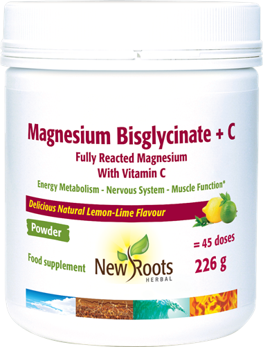New Roots Herbal Magnesium Bisglycinate + C 226g