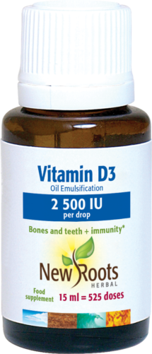 New Roots Herbal Vitamin D3 2500iu Liquid 15ml