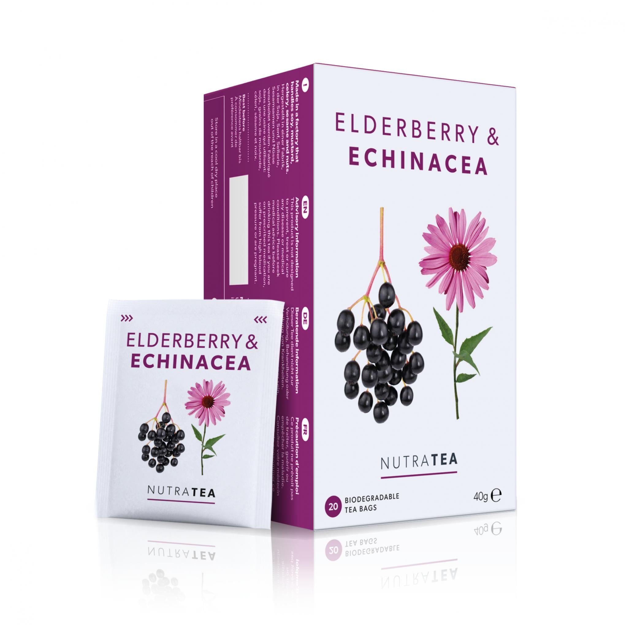 Nutratea Elderberry & Echinacea Tea Bags 20's
