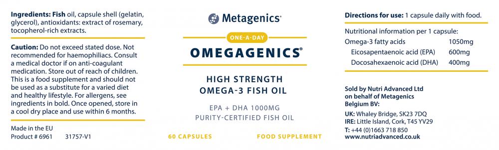 Nutri Advanced OmegaGenics® High Strength Omega-3 Fish Oil 60's