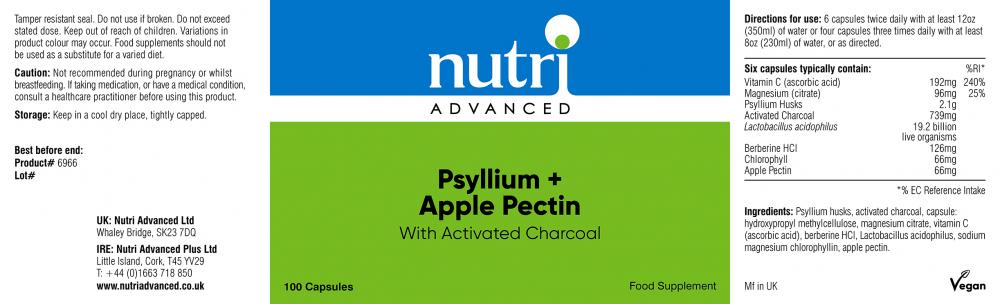 Nutri Advanced Psyllium & Apple Pectin 100's