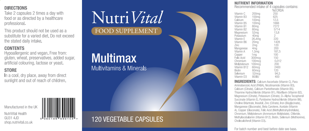 Nutrivital Multimax 120's