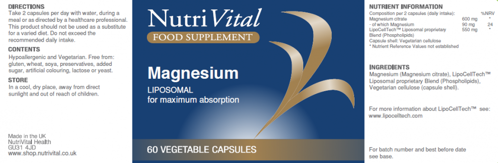 Nutrivital Magnesium Liposomal 60's