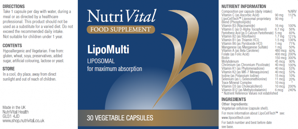 Nutrivital LipoMulti Liposomal 30's