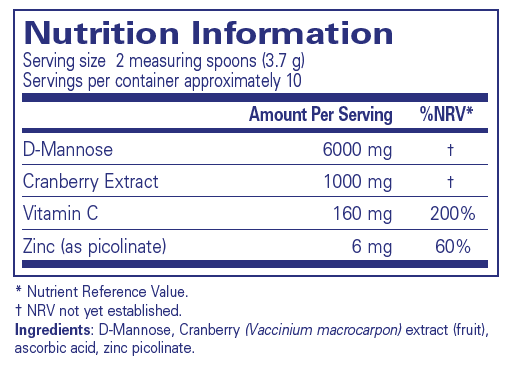 Pure Encapsulations Cranberry D-Mannose Powder 37g