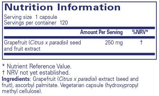 Pure Encapsulations Grapefruit Seed Extract 120's