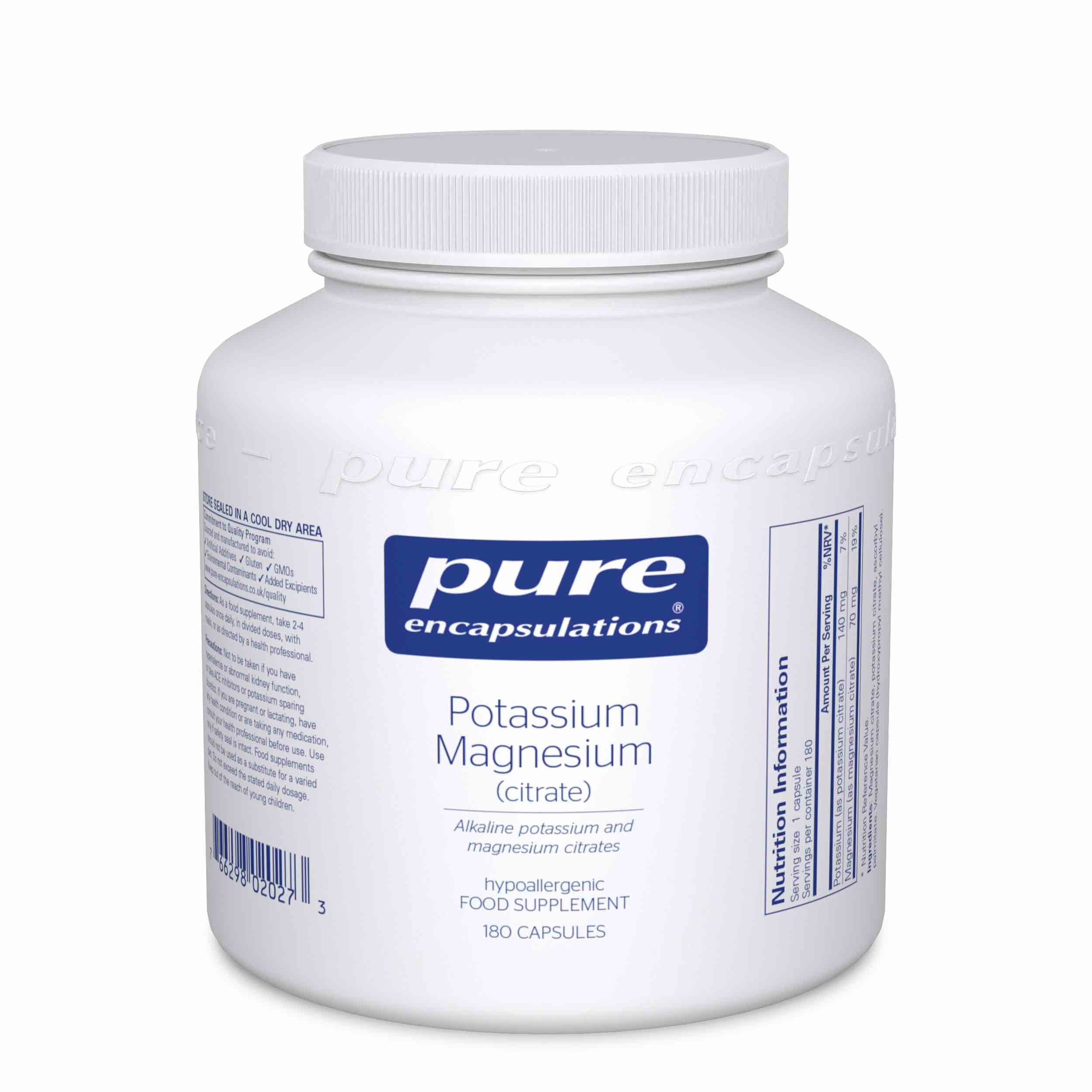 Pure Encapsulations Potassium Magnesium (Citrate) 180's
