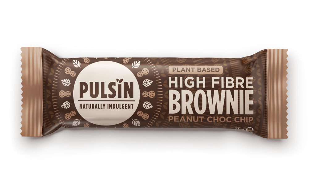 Pulsin Plant Based High Fibre Brownie Peanut Choc Chip