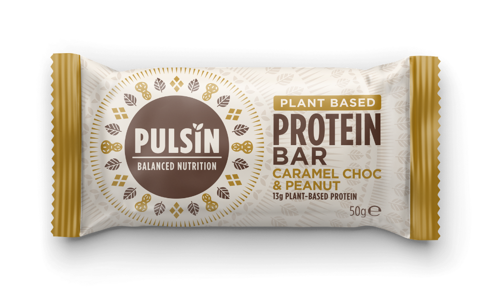 Pulsin Plant Based Protein Bar Caramel Choc & Peanut