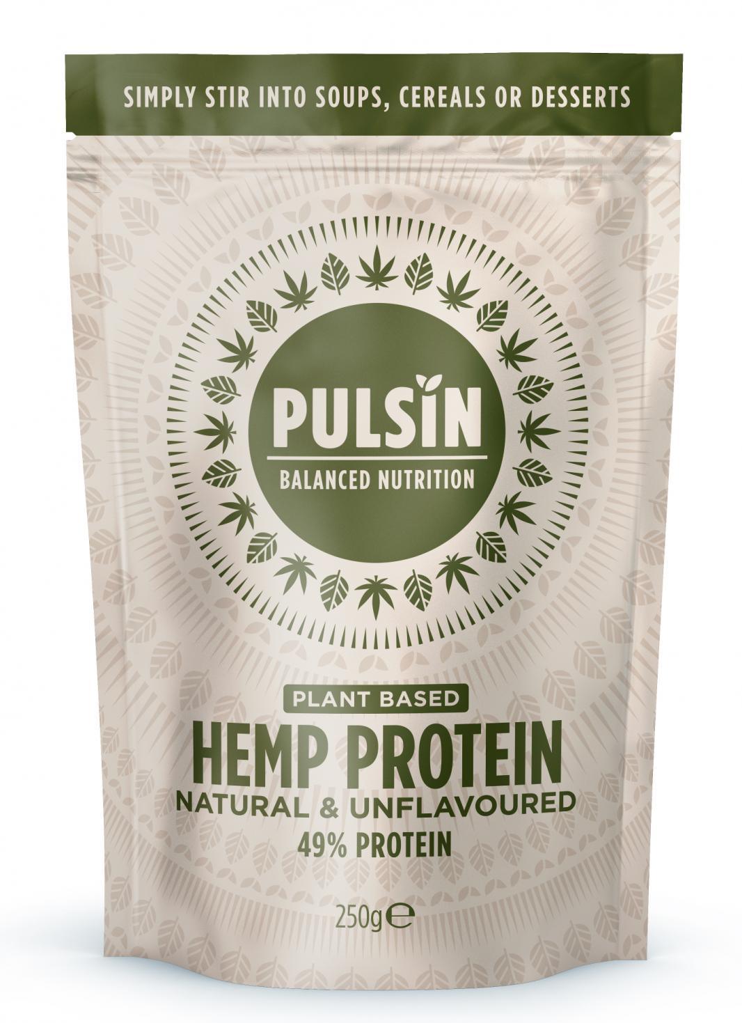 Pulsin Plant Based Hemp Protein Natural & Unflavoured 250g - Approved Vitamins