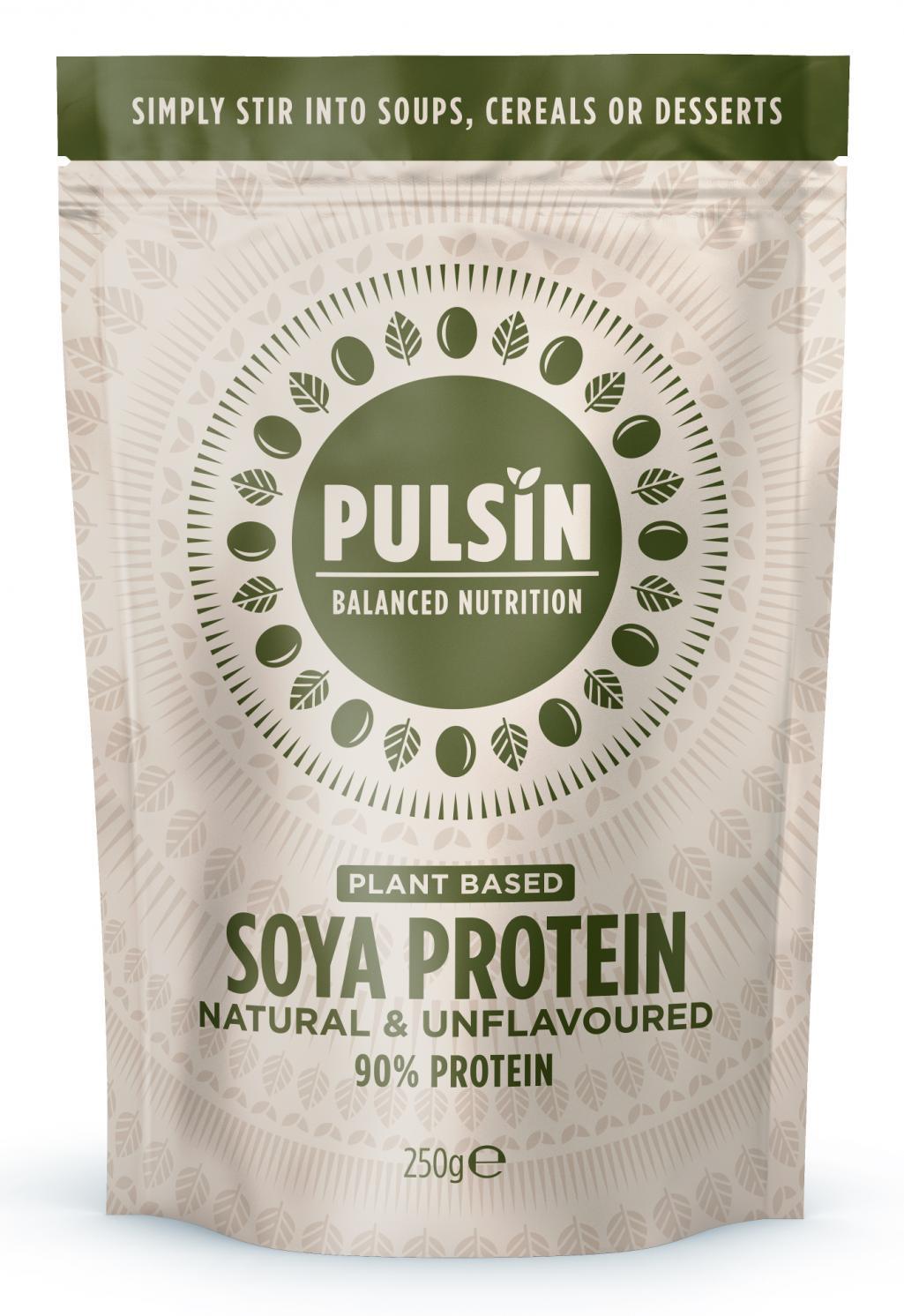 Pulsin Plant Based Soya Protein Natural & Unflavoured 250g - Approved Vitamins