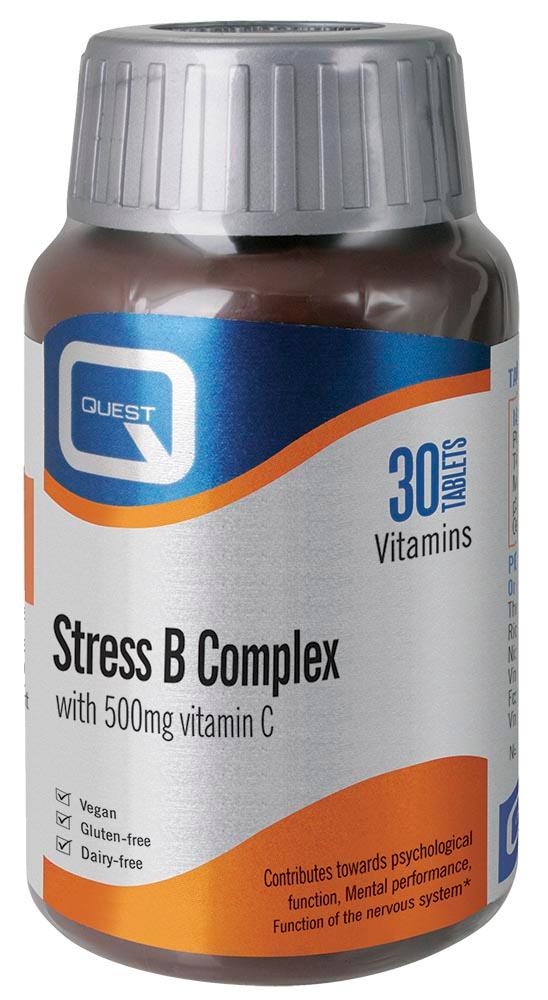 Quest Vitamins Stress B Complex with 500mg Vitamin C 30's - Approved Vitamins