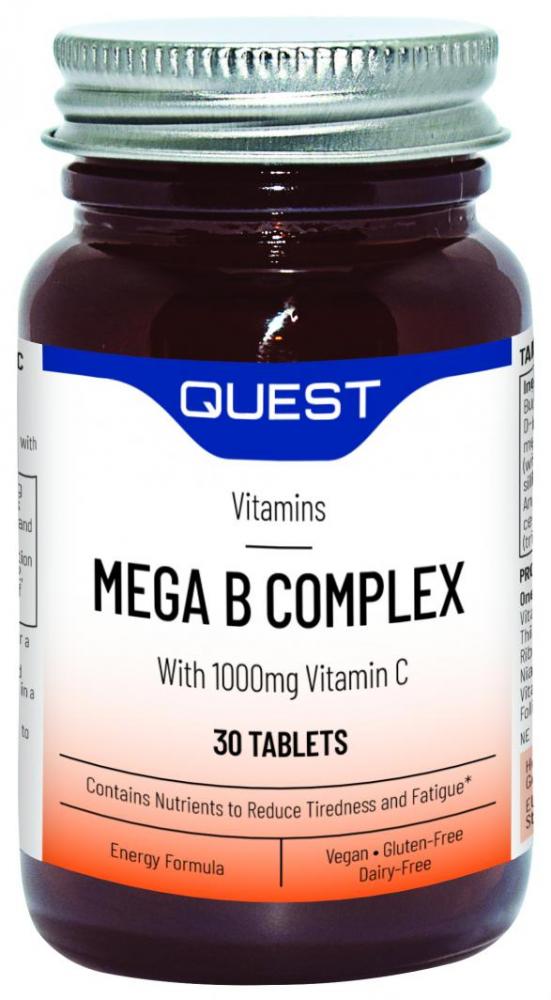 Quest Vitamins Mega B Complex with 1000mg Vitamin C