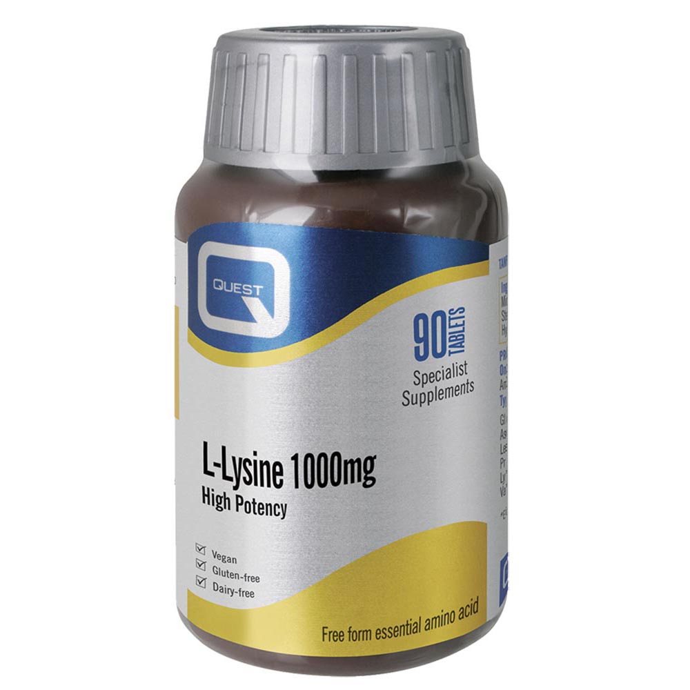 Quest Vitamins L-Lysine 1000mg High Potency 90's