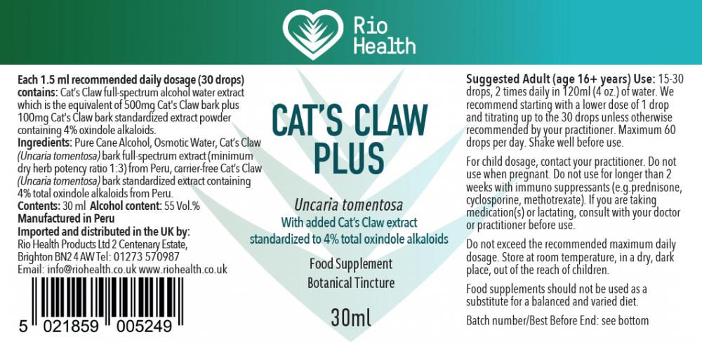 Rio Health Cat's Claw Plus