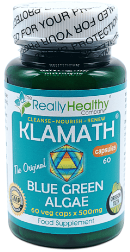 The Really Healthy Company Klamath Blue Green Algae 500mg 60's - Approved Vitamins