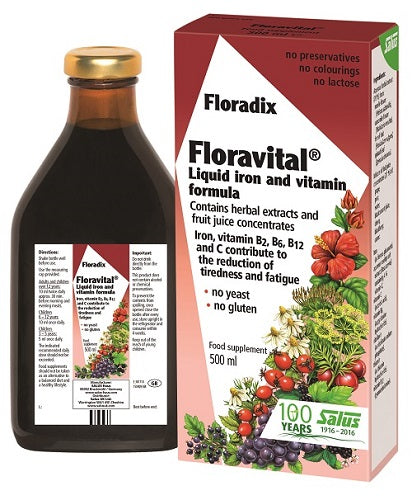 Salus Floradix Floravital Liquid Iron and Vitamin Formula