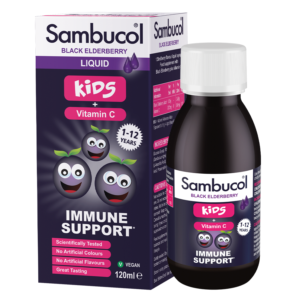 Sambucol Kids + Vitamin C Immune Support Liquid 120ml