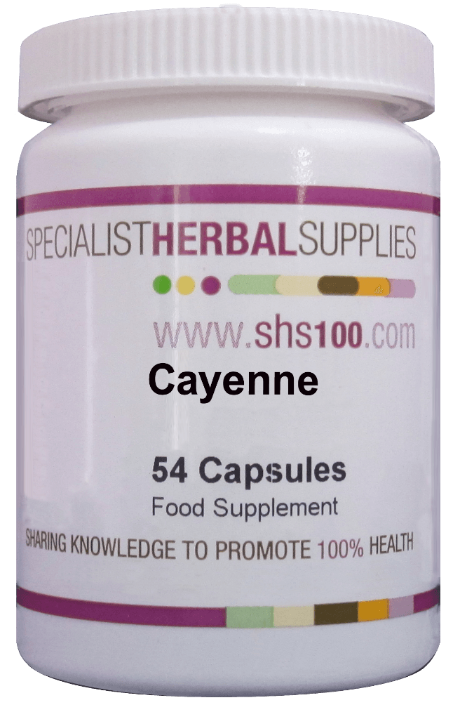 Specialist Herbal Supplies (SHS) Cayenne Capsules 54's - Approved Vitamins