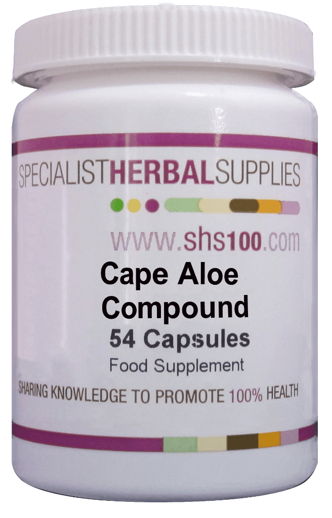 Specialist Herbal Supplies (SHS) Cape Aloe Compound Capsules 54's - Approved Vitamins