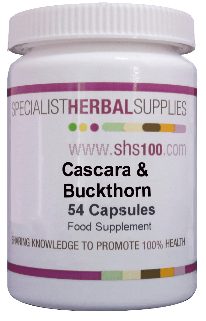 Specialist Herbal Supplies (SHS) Cascara & Buckthorn Capsules 54's - Approved Vitamins