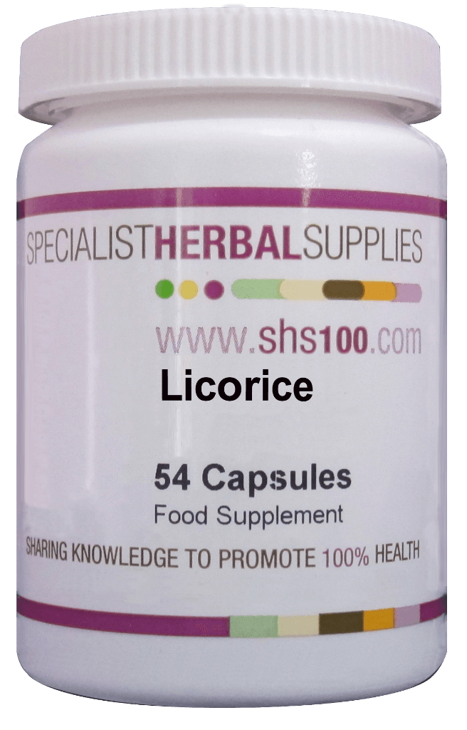 Specialist Herbal Supplies (SHS) Licorice Capsules 54's - Approved Vitamins