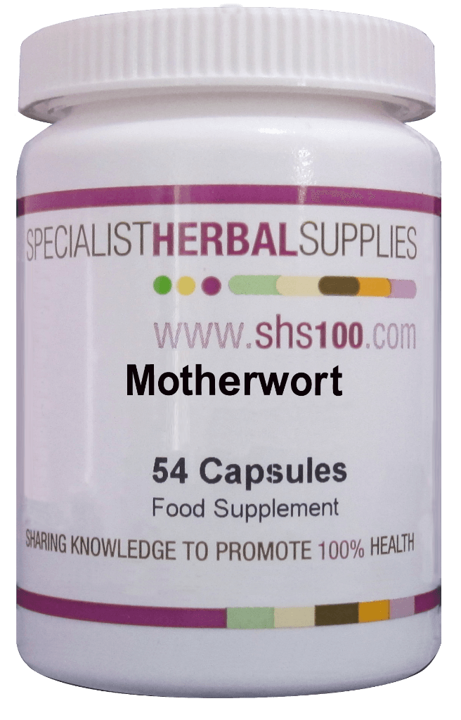 Specialist Herbal Supplies (SHS) Motherwort Capsules 54's - Approved Vitamins