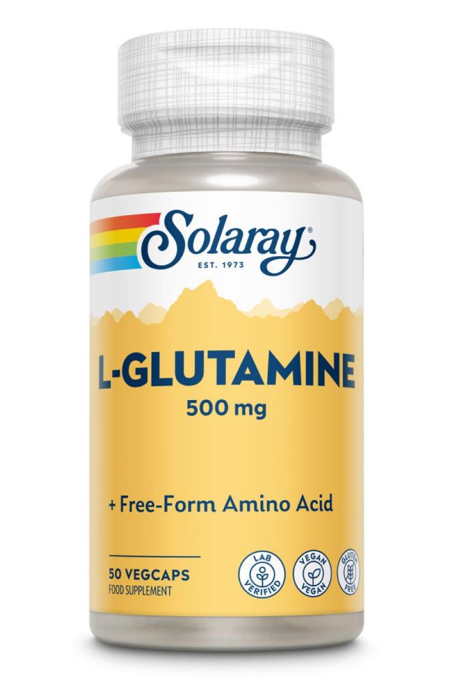 Solaray L-Glutamine 500mg + Free-Form Amino Acid 50's