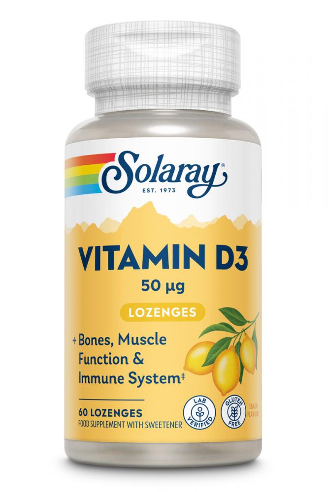 Solaray Vitamin D3 50ug Lozenges 60's