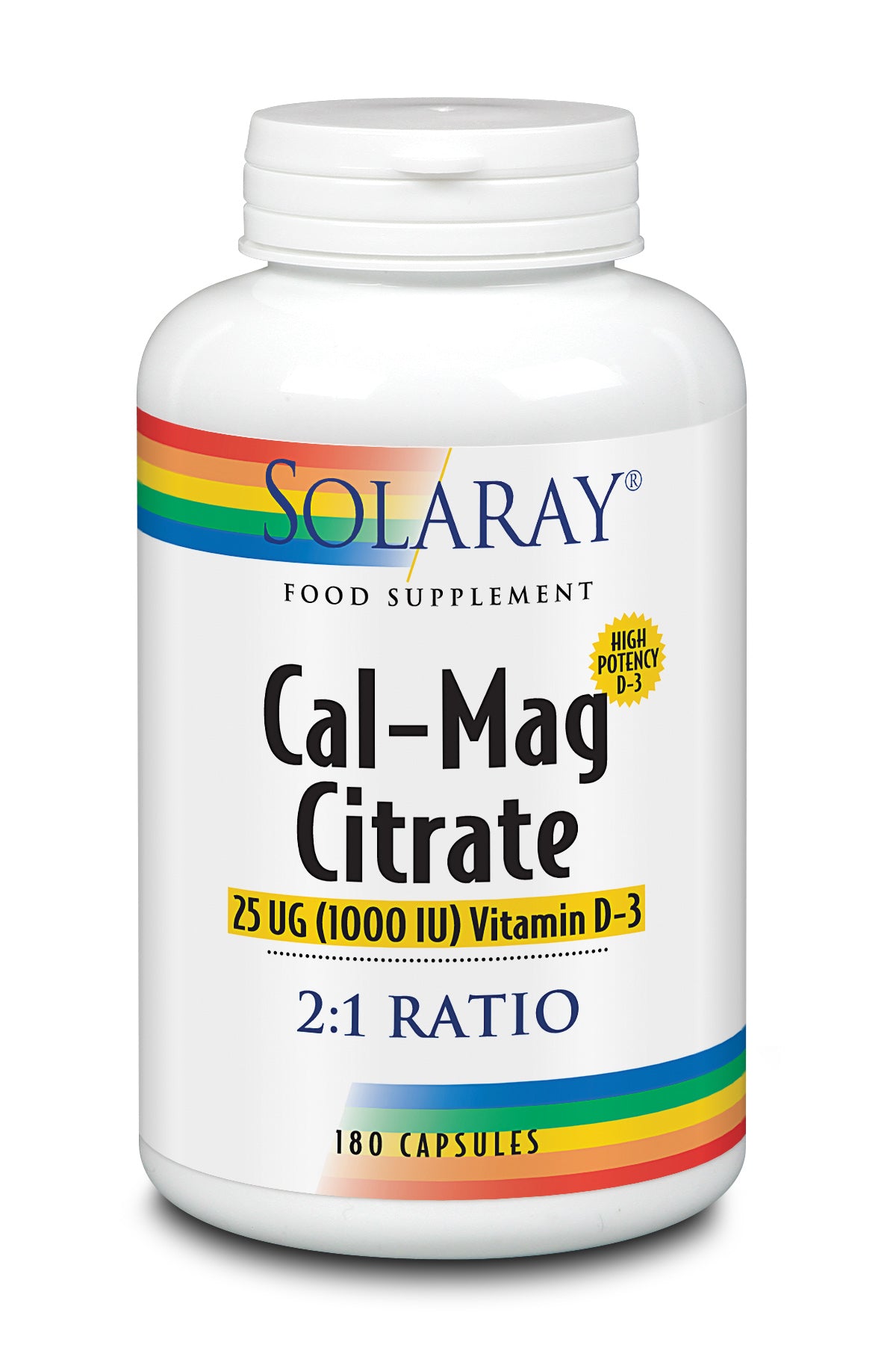 Solaray Cal-Mag Citrate with Vitamin D3 180's