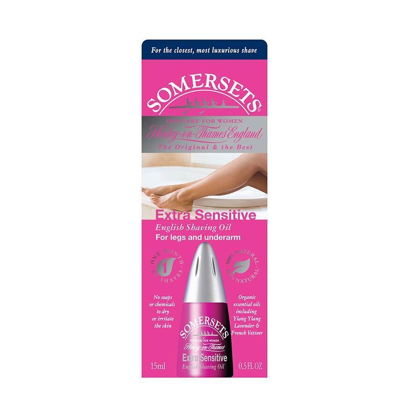 Somersets Extra Sensitive English Shaving Oil For Legs and Underarm (Pink) 15ml - Approved Vitamins