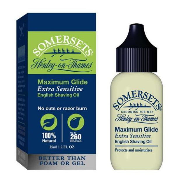 Somersets Maximum Glide Extra Sensitive English Shaving Oil (Green), Shaving & Grooming
