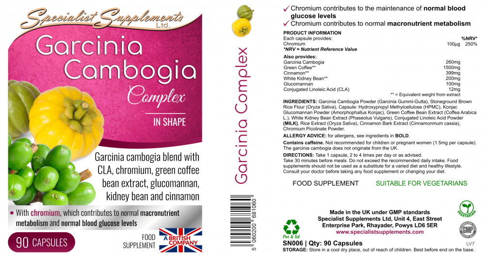 Specialist Supplements Garcinia Cambogia Complex 90's