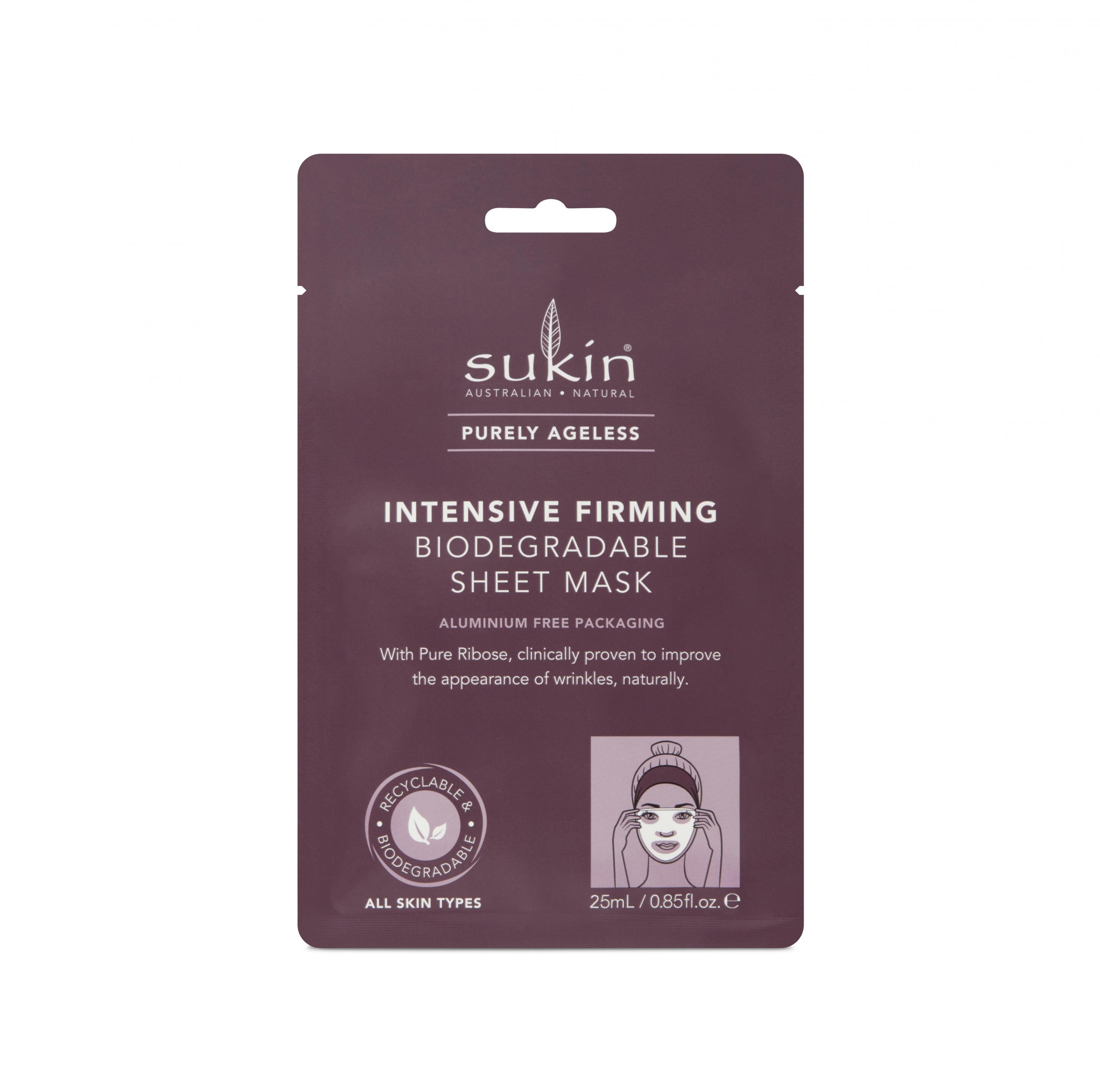 Sukin Purely Ageless Intensive Firming Biodegradable Sheet Mask 25ml