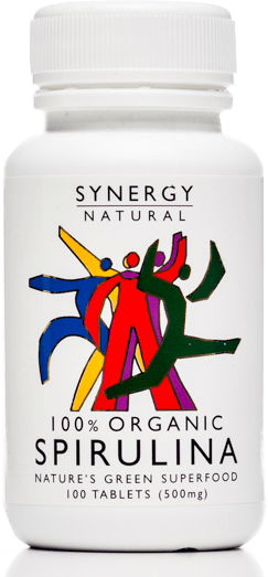 Synergy Natural Spirulina 500mg (100% Organic) 100's - Approved Vitamins