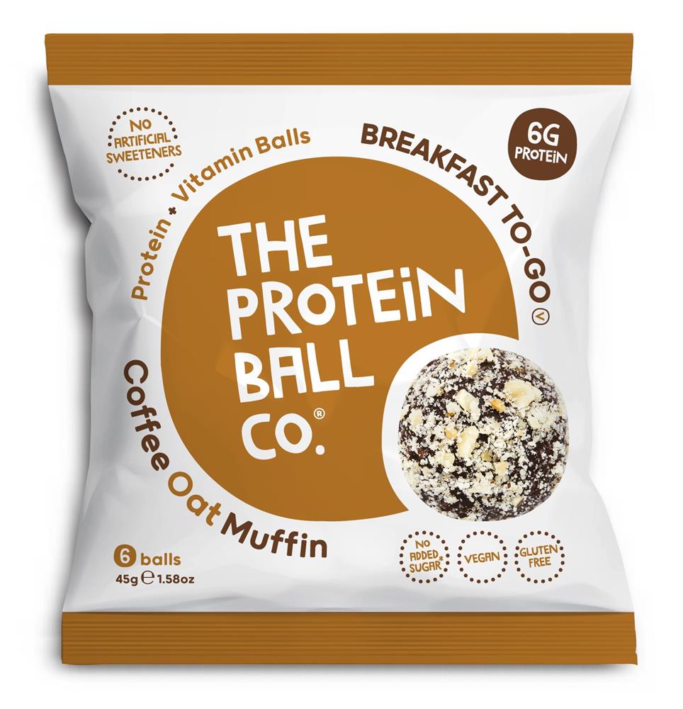 The Protein Ball Co Coffee Oat Muffin 6's 45g