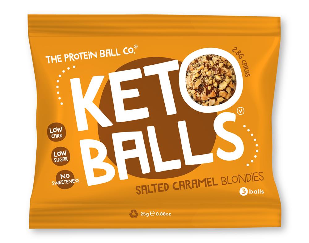 The Protein Ball Co Keto Balls Salted Caramel Blondies 3's 25g