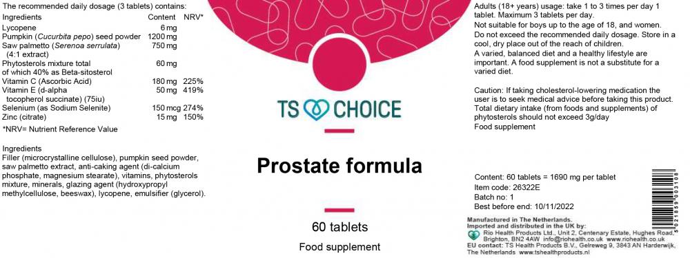 TS Choice Prostate Support 60's