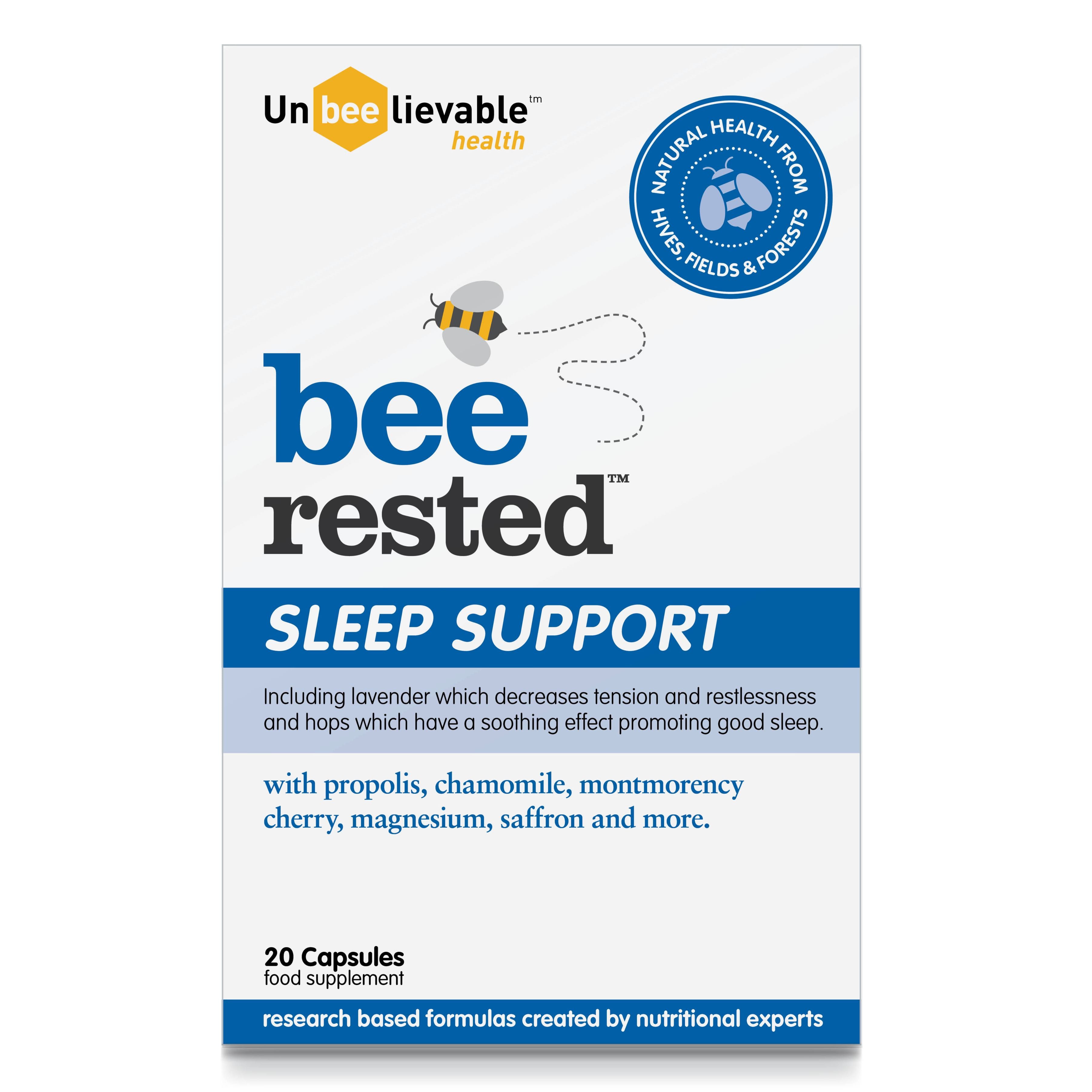 Unbeelievable bee rested Sleep Support 20's