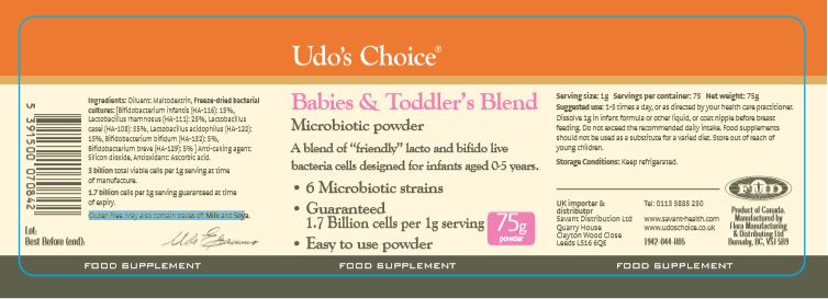 Udo's Choice Babies & Toddler's Blend Microbiotic Powder 75g