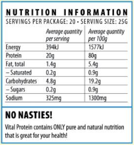 Vital Health Vital Protein (Pea Protein) Vanilla 500g - Approved Vitamins
