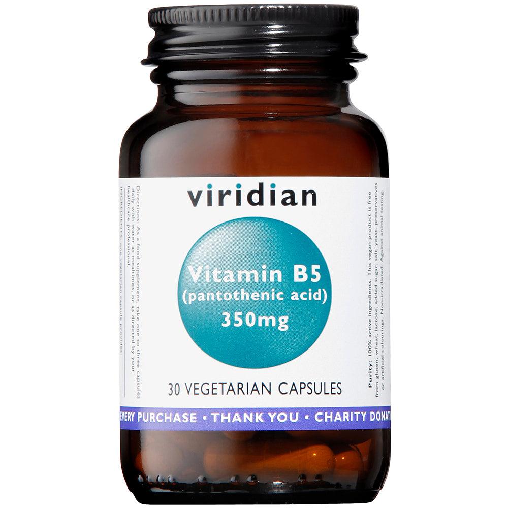 Viridian Vitamin B5 (Pantothenic Acid) 350mg 30's - Approved Vitamins