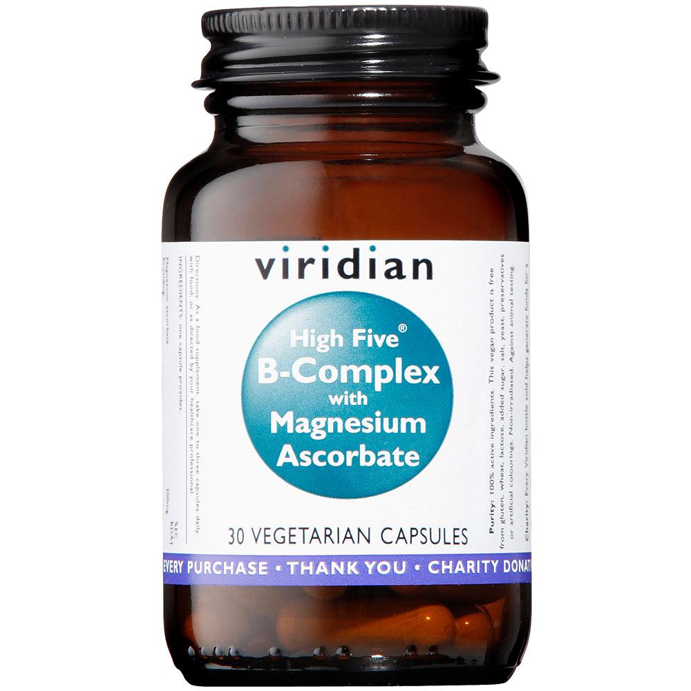 Viridian HIGH FIVE B-Complex with Mag Ascorbate 30's - Approved Vitamins