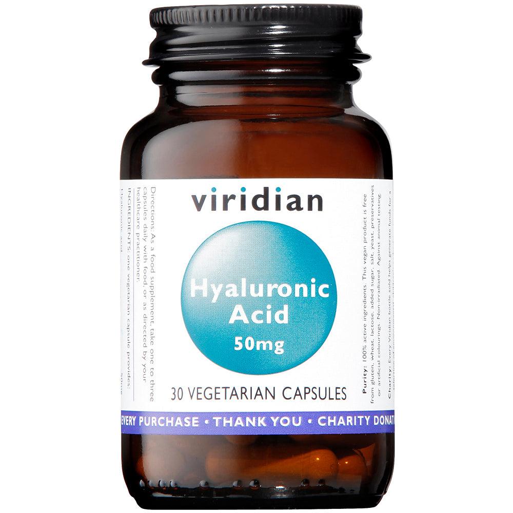 Viridian Hyaluronic Acid 50mg 30's - Approved Vitamins