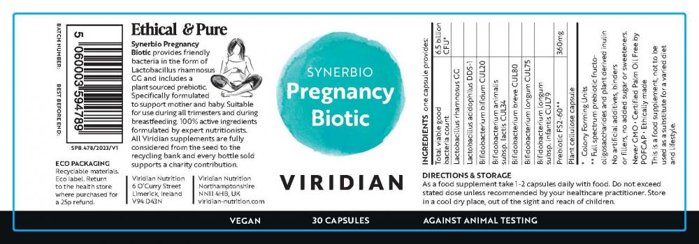 Viridian Synerbio Pregnancy Biotic 30's